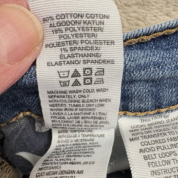 Lucky Brand Brooke Skinny Jeans Womens 6/28 Blue Mid Rise Stretch Distressed - Picture 10 of 13